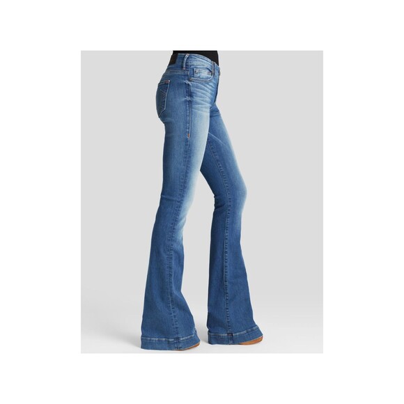 New Womens True Religion Brand Jeans 24 NWT Charlize Flare USA Bell Blue